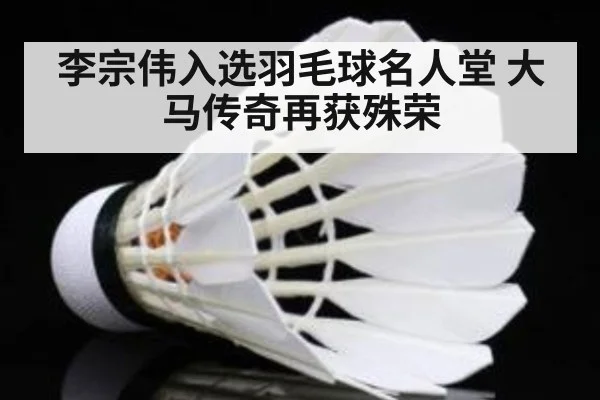李宗伟入选羽毛球名人堂 大马传奇再获殊荣